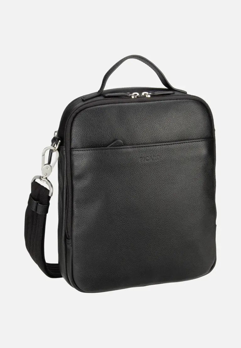 Picard Milano 7213 Crossbody-Tasche aus schwarzem Rindleder