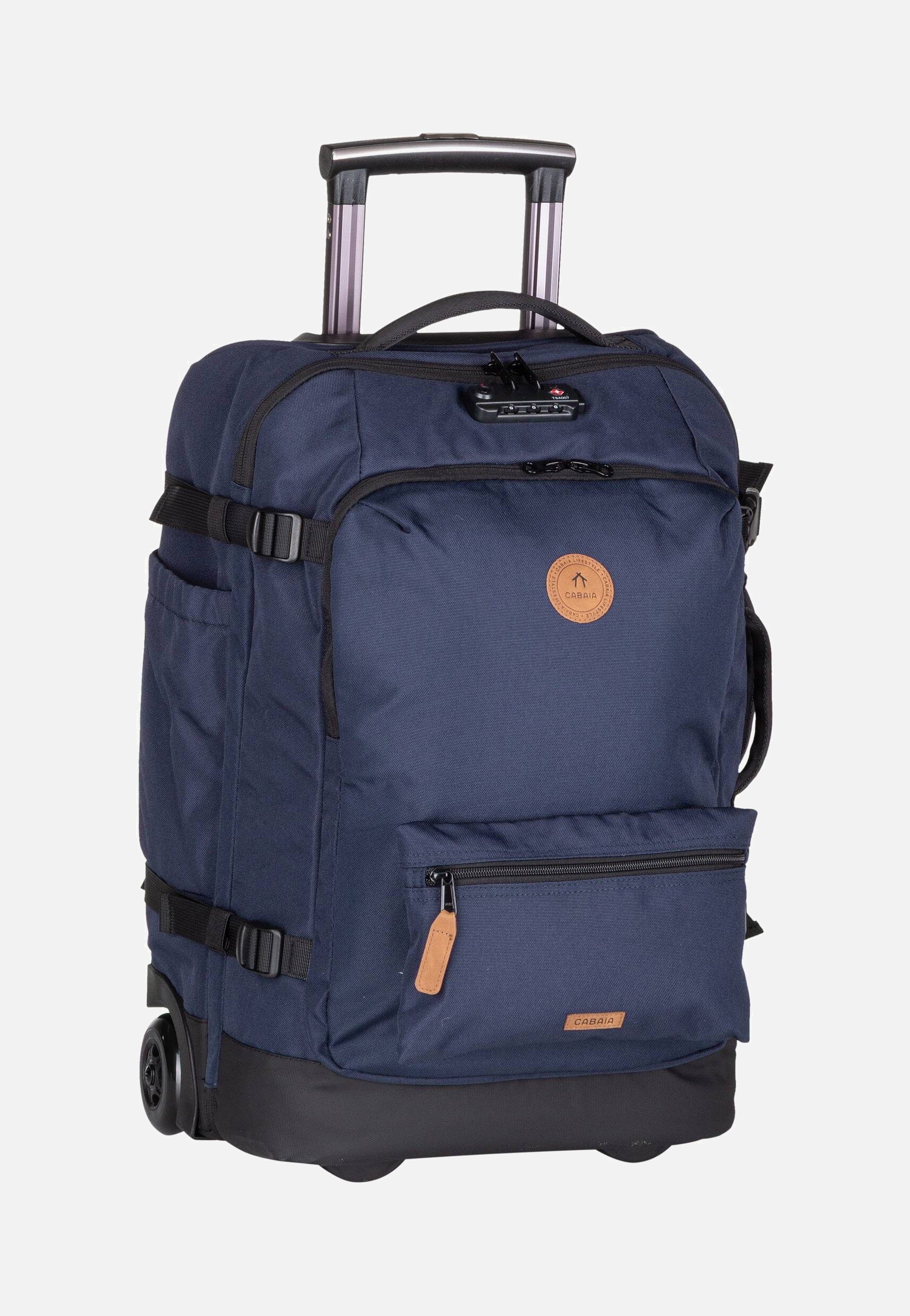 Cabaia Soft Suitcase Small Reykjavik Rucksack-Trolley in Marineblau
