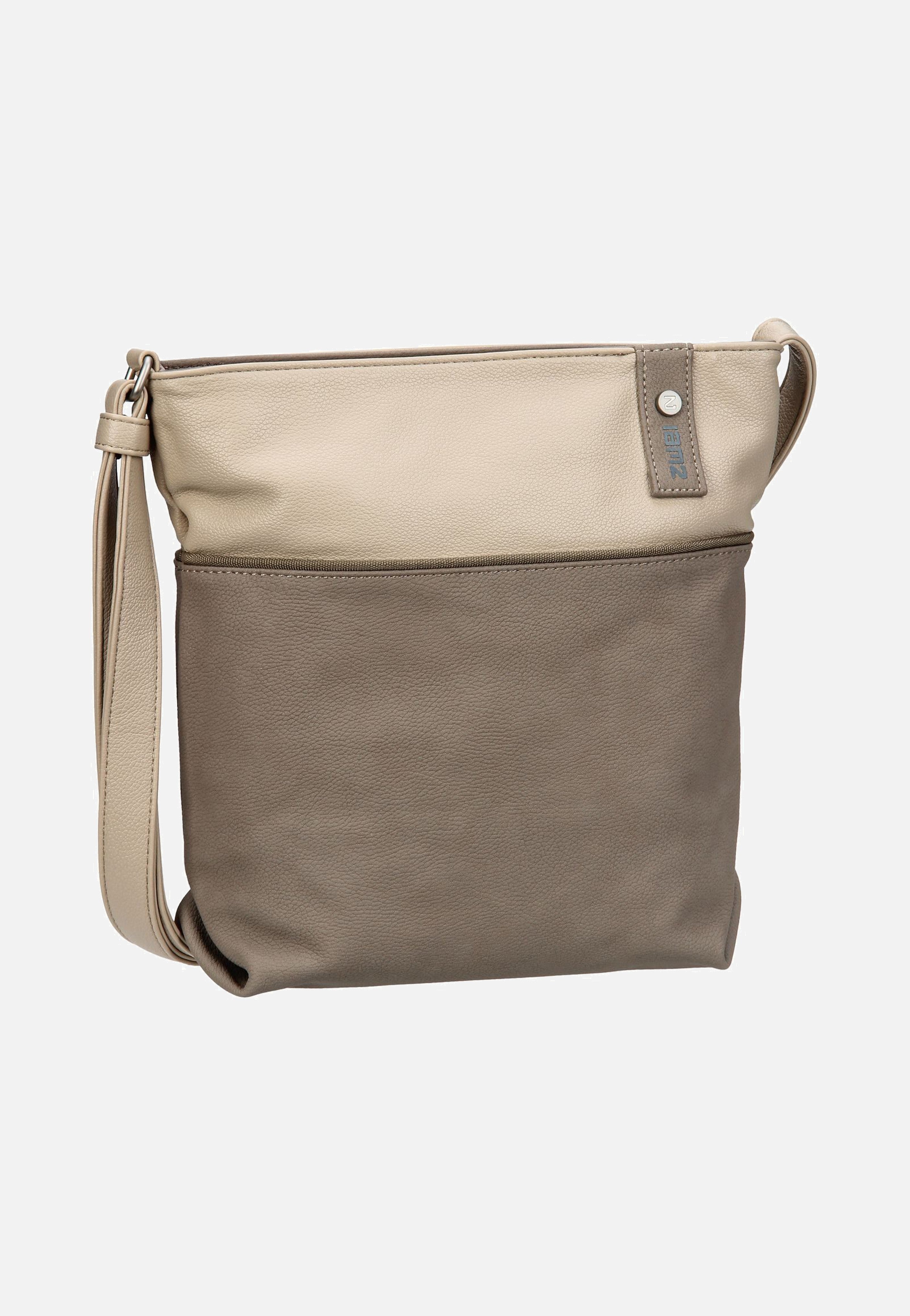 Zwei Jana J10 Nubuk/Cappucino Beuteltasche in Taupe