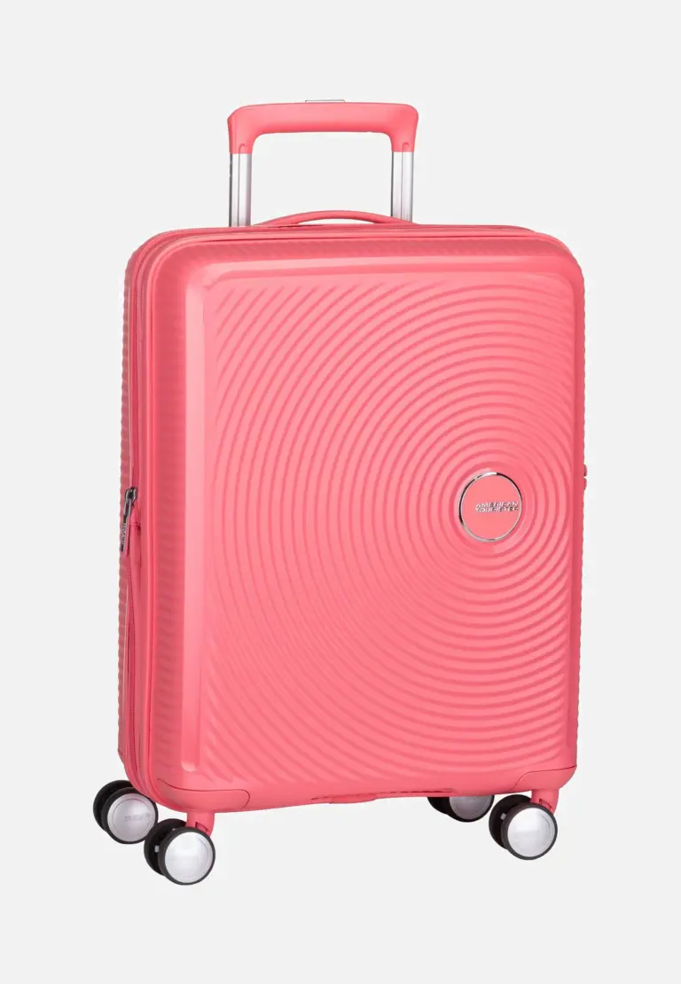 American Tourister SoundBox Spinner 55 EXP Trolley in Sun Kissed Coral
