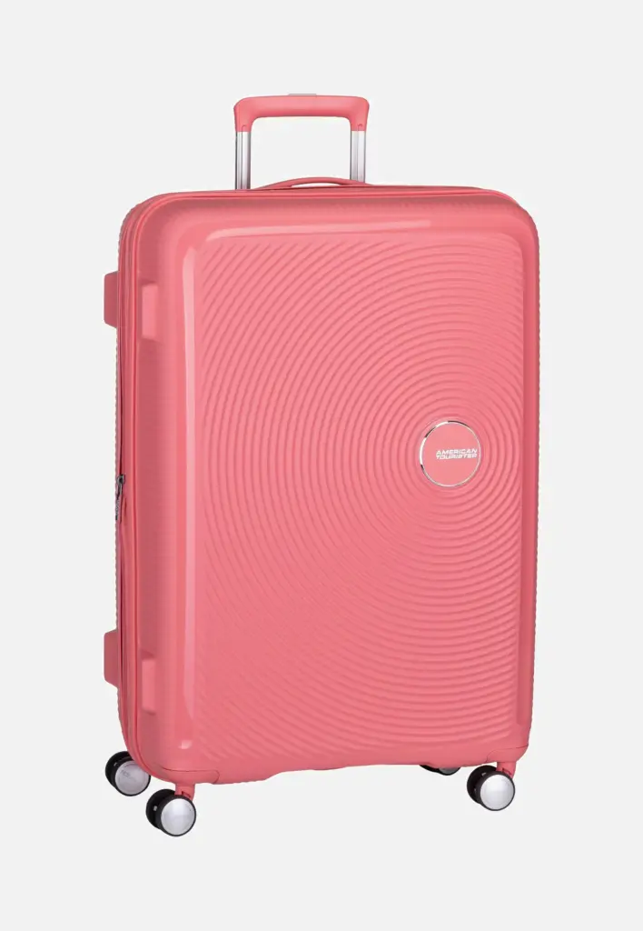 American Tourister SoundBox Spinner 77 EXP Trolley in Sun Kissed Coral