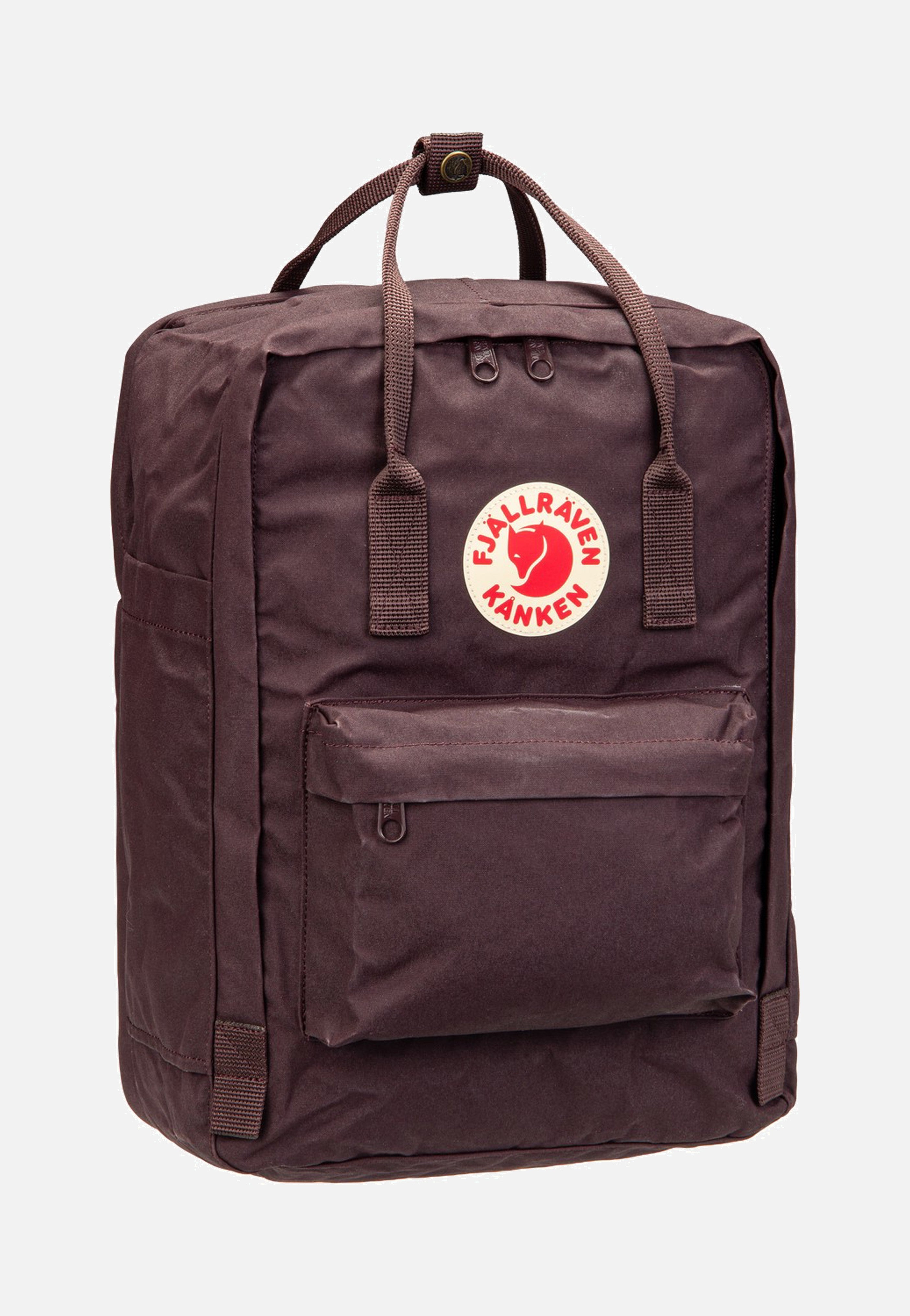 Burgunderroter Fjällräven Kanken Laptop 15'' Rucksack in Blackberry