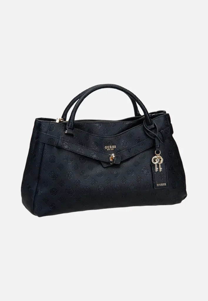 Guess Ella Logo Large Girlfriend 46060 Black Logo Henkeltasche