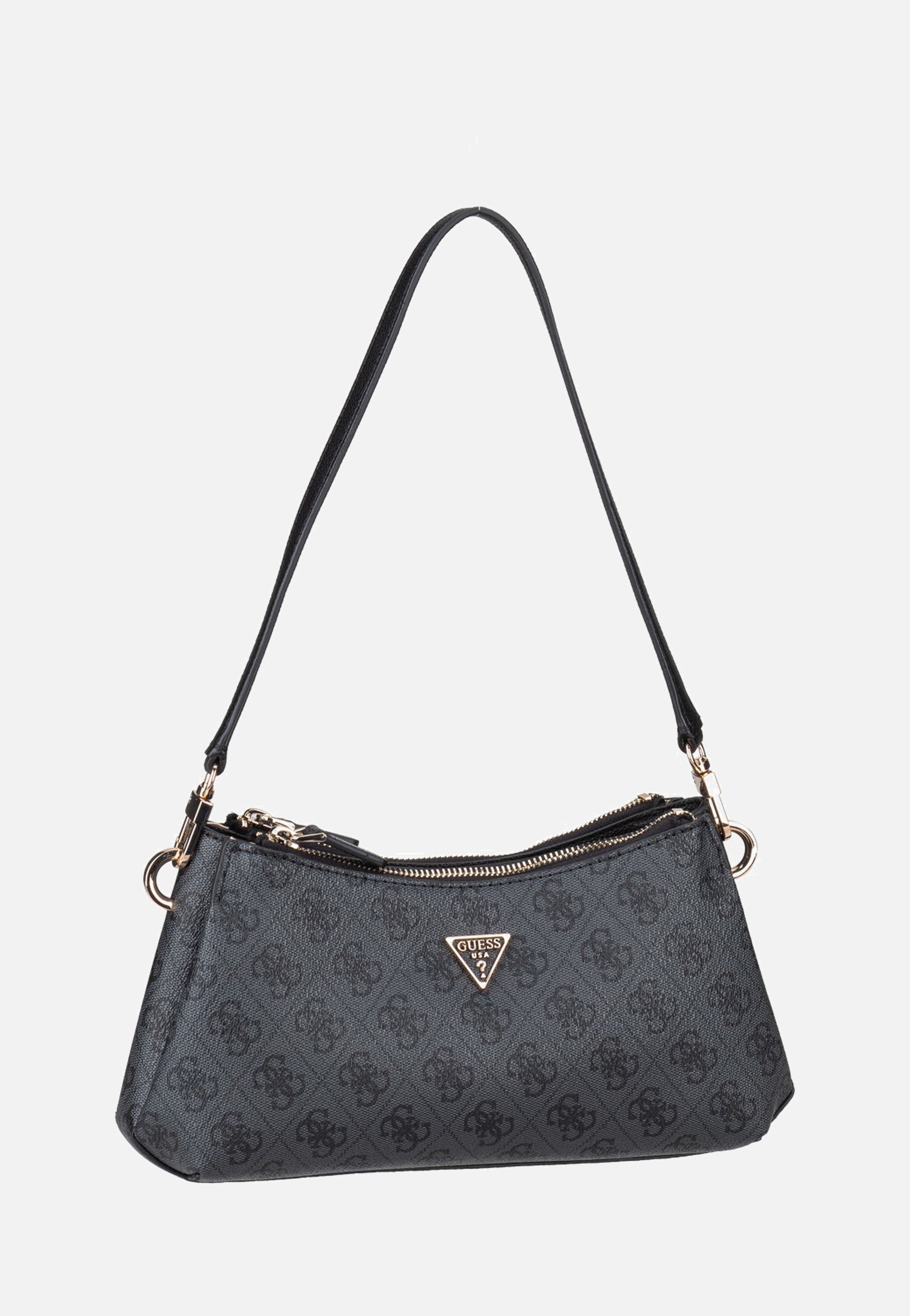 Graue Guess Noelle II 3 Comp Xbody Coal Logo Schultertasche