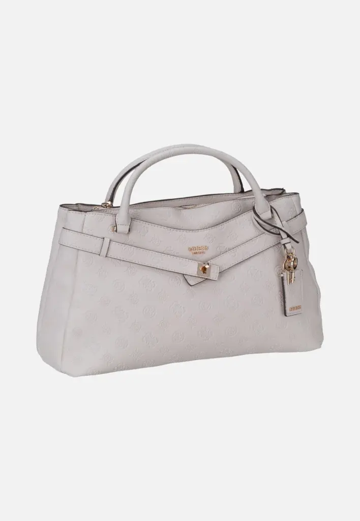 Graue Guess Ella Logo Large Girlfriend 46060 Stone Logo Satchel