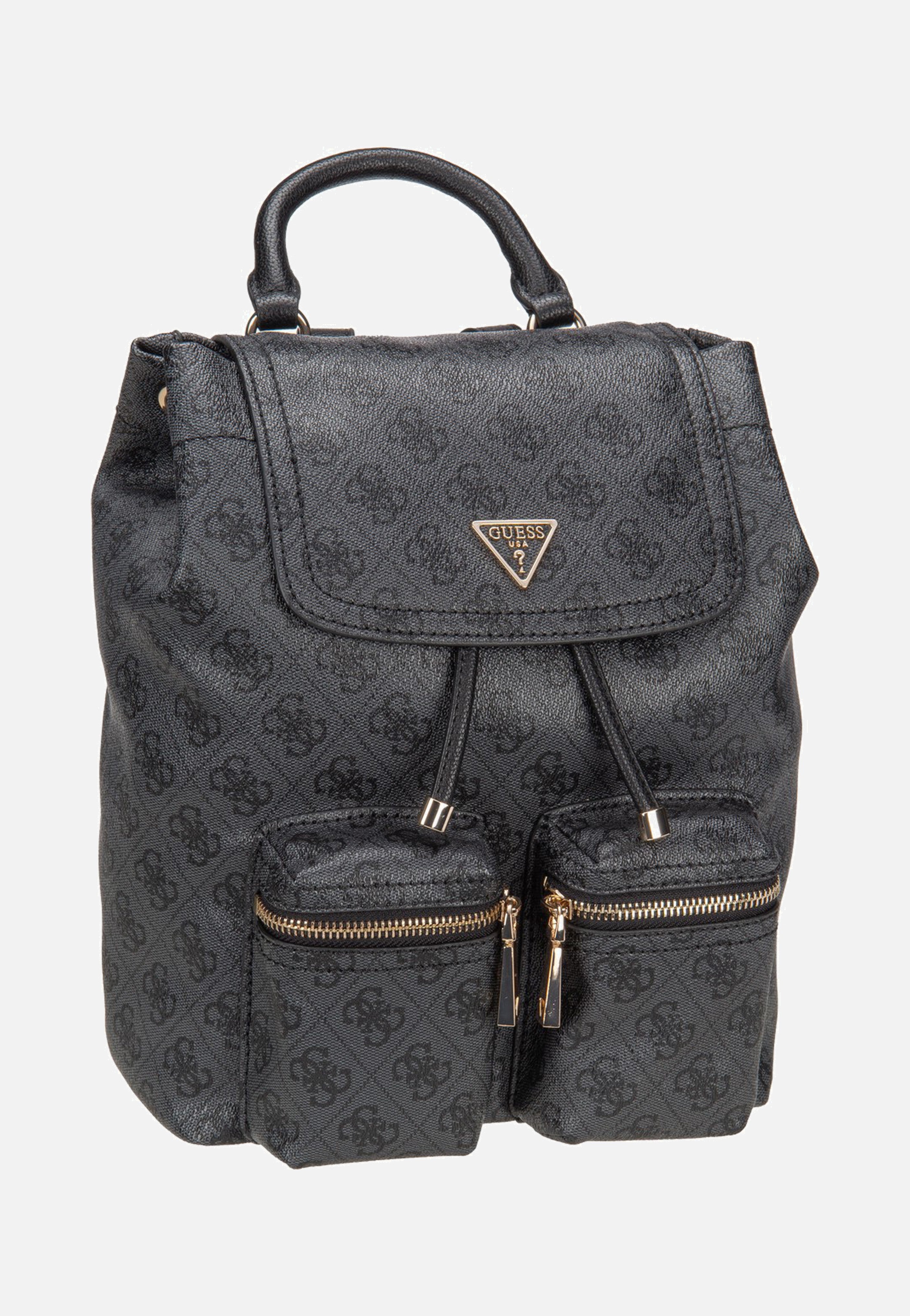 Grauer Guess Manhattan II Flap Coal Logo Rucksack