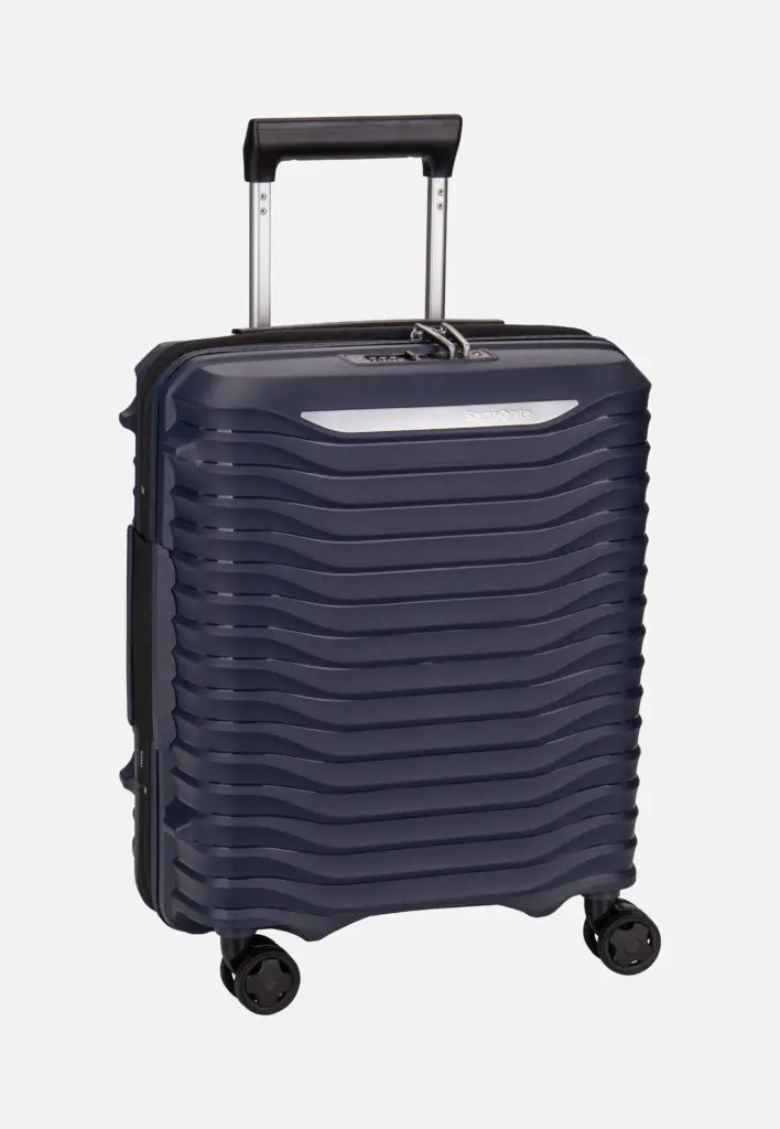 Marineblauer Samsonite Upscape Spinner 45 Exp Underseater Trolley