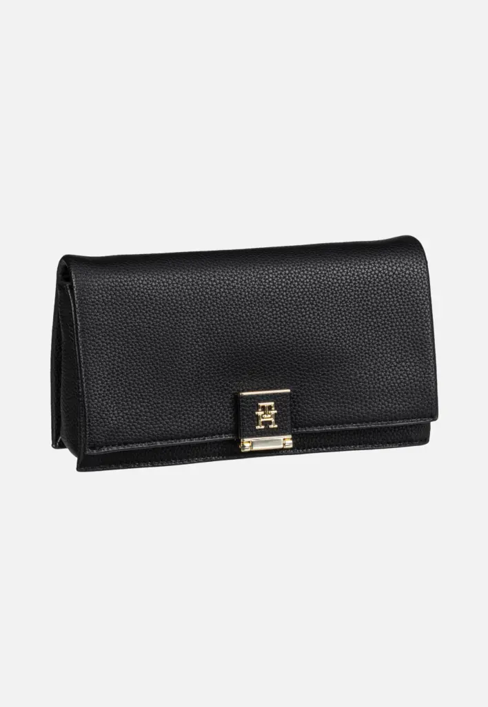 Tommy Hilfiger TH Her Flap With Chain Clutch in Schwarz