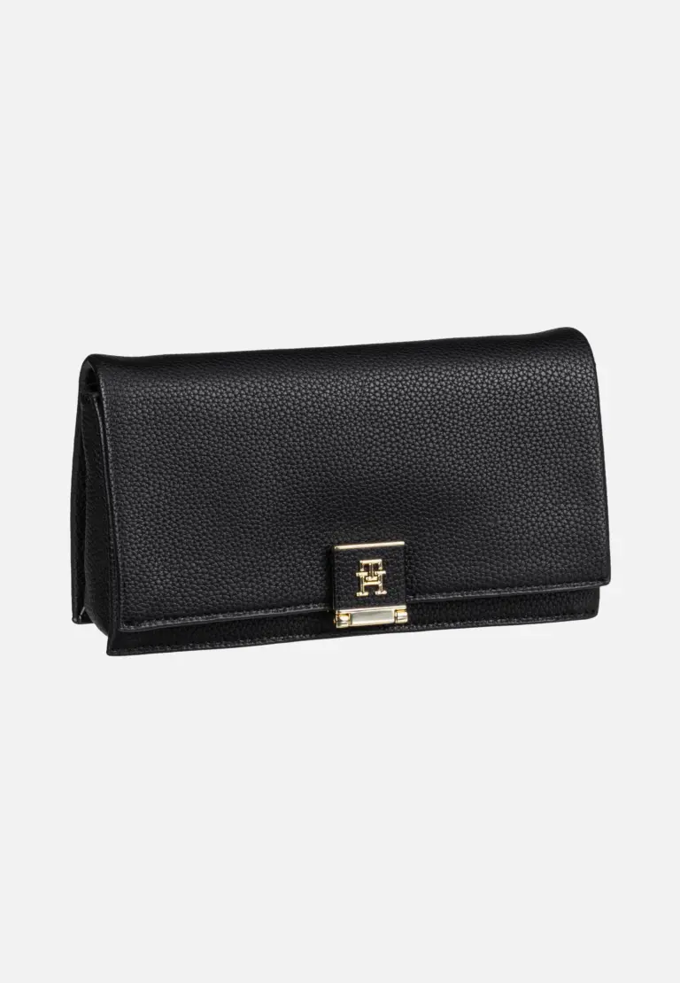 Tommy Hilfiger TH Her Flap With Chain Clutch in Schwarz