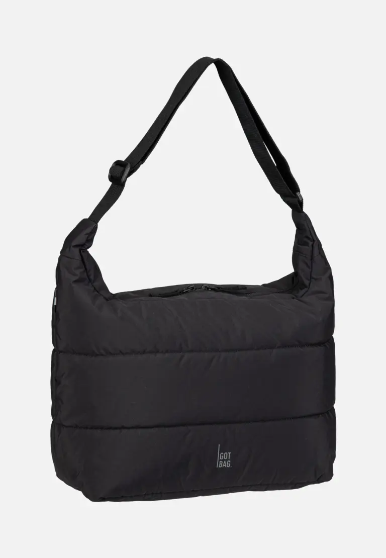 GOT BAG Puffer Square Bag Large Monochrome Black Hobo Bag