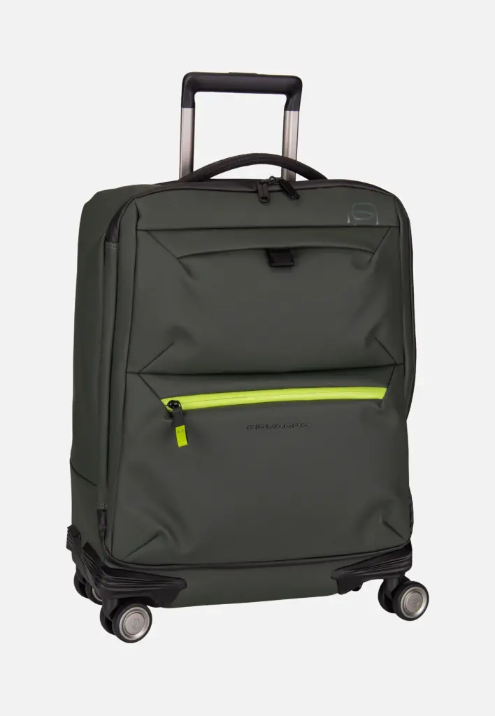 Olivfarbener Piquadro Corner 2.0 Slim Cabin Spinner 6377C2OW Verde Trolley