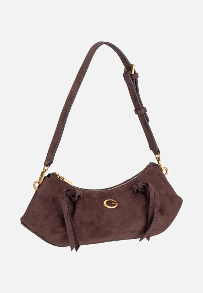 Guess Allegra Shoulder Suede 37180 Espresso Schultertasche in Braun
