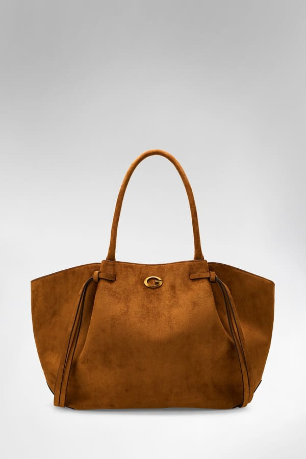 Guess Allegra Girlfriend Suede 37230 Cognac als Tote Bag