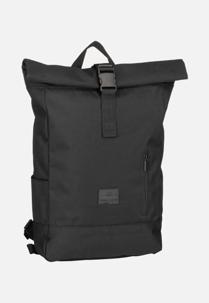 Johnny Urban Robin Medium Rolltop-Rucksack in Schwarz
