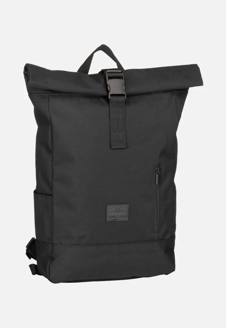 Johnny Urban Robin Medium Rolltop-Rucksack in Schwarz
