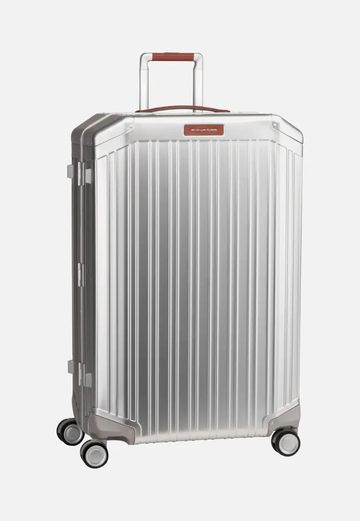 Piquadro PQ Alu Big Size Spinner Trolley in Grigio-Cuoio