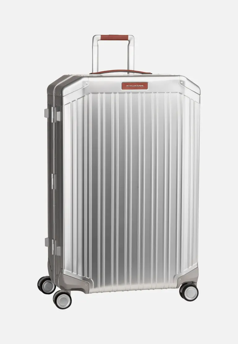 Piquadro PQ Alu Big Size Spinner Trolley in Grigio-Cuoio