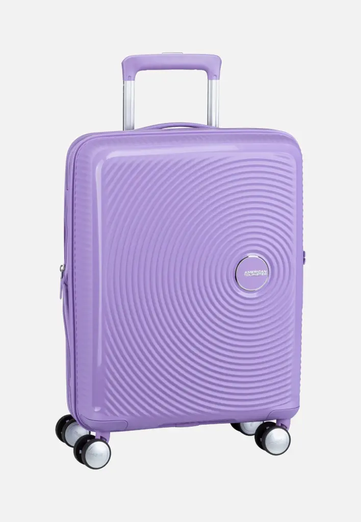 American Tourister SoundBox Spinner 55 EXP Trolley in Lila