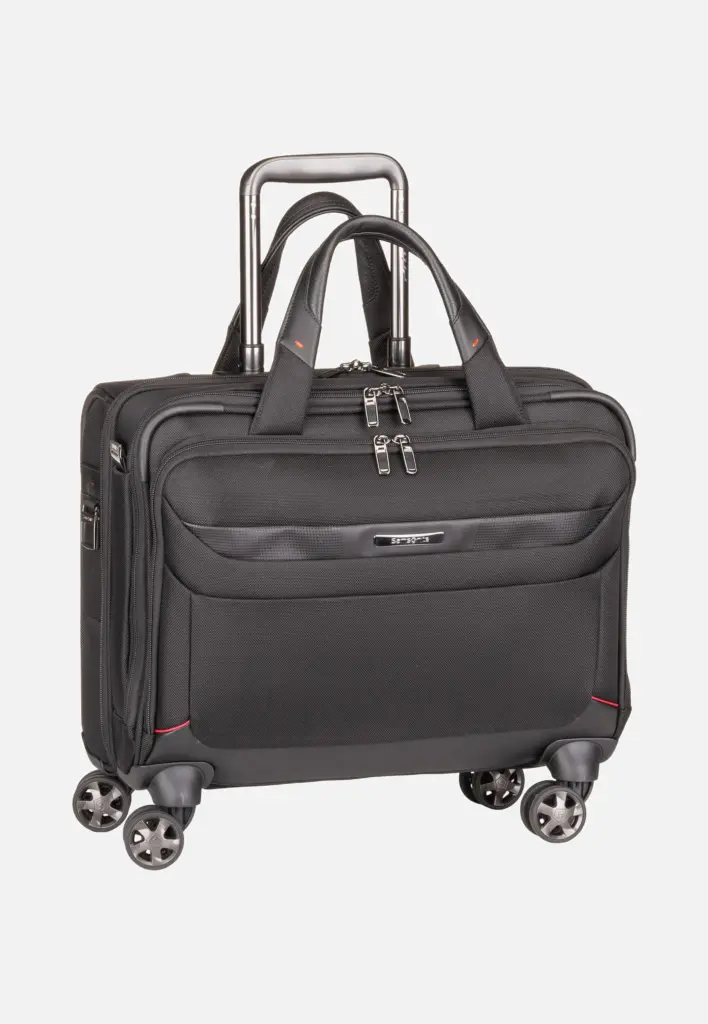 Schwarzer Samsonite Pro-DLX 6 Spinner Tote 15.6 Pilotenkoffer